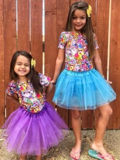 Purple Tutu Skirt For Girls – 3-Layer Tulle Ballet, Dance, And Dress-Up Costume Skirt -Sydney So Sweet Purple Blue Tutu s 1