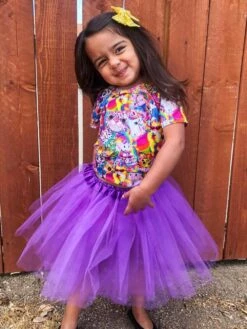 Purple Tutu Skirt For Girls – 3-Layer Tulle Ballet, Dance, And Dress-Up Costume Skirt -Sydney So Sweet Purple Tutu s 1