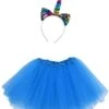 Adult Rainbow Unicorn Costume - Tutu Skirt & Headband Set For Adult Or Plus Size -Sydney So Sweet RainbowUnicornTurquoiseCostume 18e48af5 c171 4159 a42f 4b81f487401d