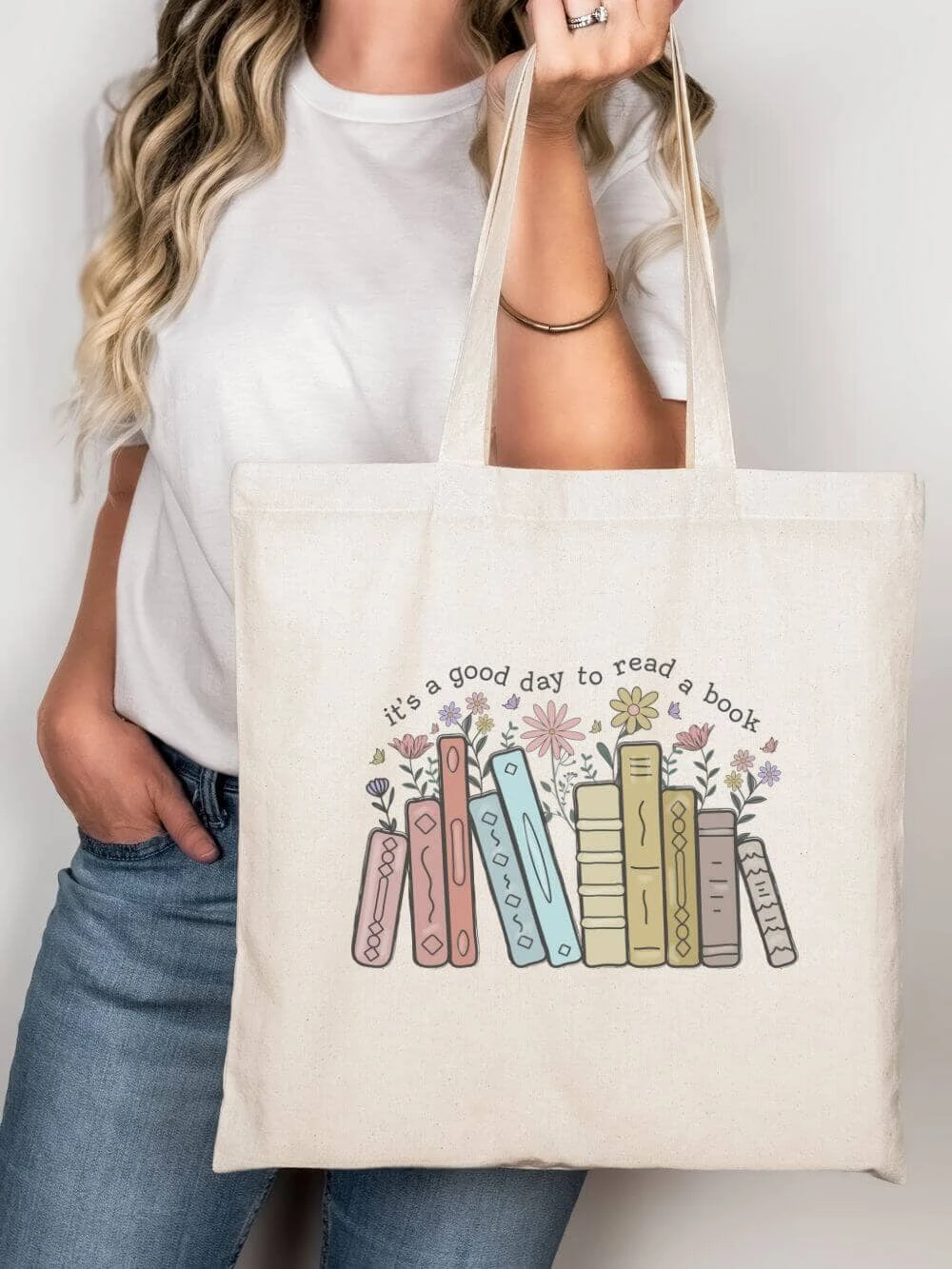 It's A Good Day To Read A Book Cotton Canvas Tote Bag 3 It's A Good Day To Read A Book Cotton Canvas Tote Bag