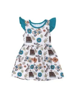 Rooted In Faith Girls Child Of God Flutter Sleeve Dress -Sydney So Sweet RootedinFaithGirlsChildofGodFlutterSleeveDressWhite