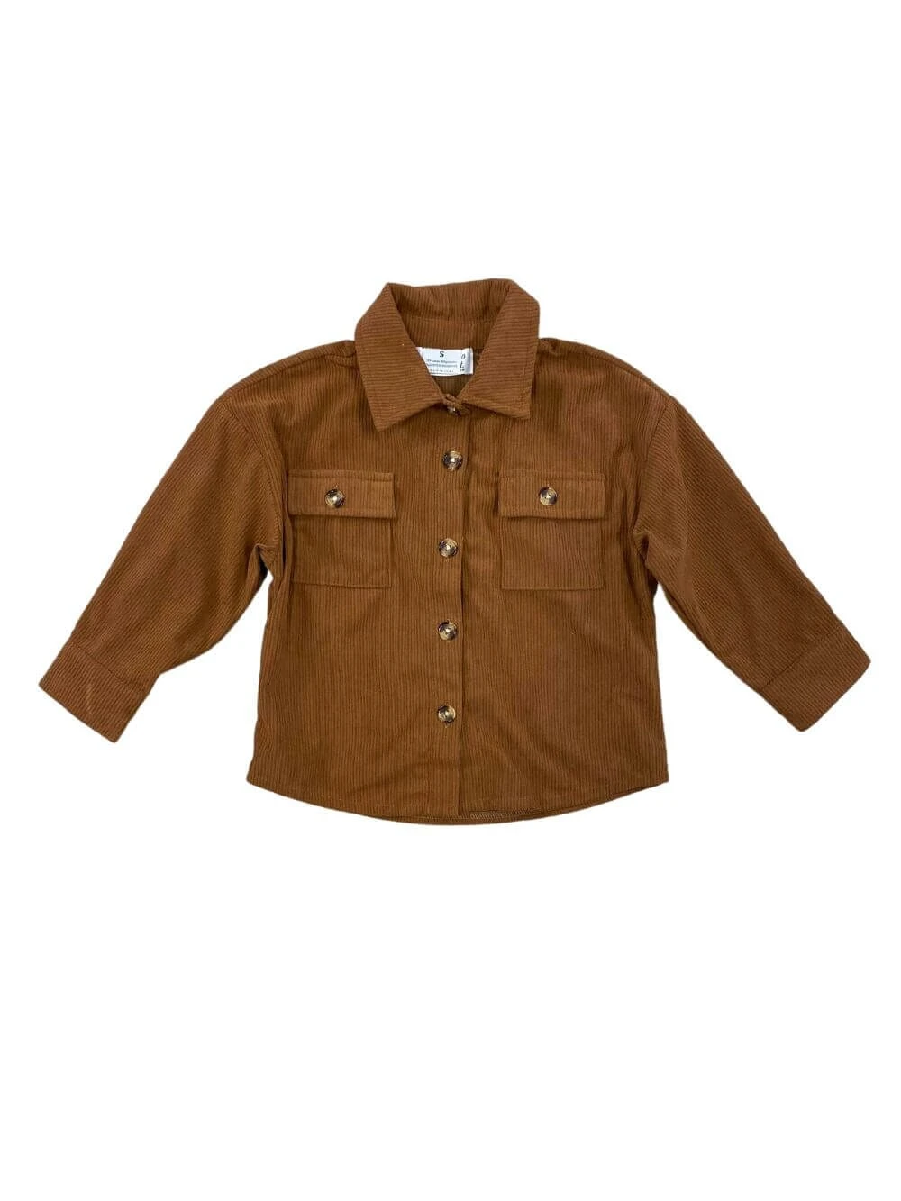 Rust Brown Girls Corded Button Down Top 4 Rust Brown Girls Corded Button Down Top - Image 2