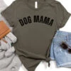 Dog Mama Rustic Women's Jersey Short Sleeve Graphic Tee - 12 Colors