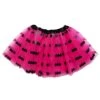 Hot Pink & Black Bats Superhero Tutu Costume Skirt For Kids, Adult, Plus