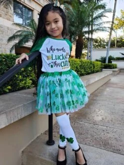 Sparkle Shamrock Green Tutu Skirt For Women – 3-Layer Tulle Ballet Skirt For Costume, Dress-Up, Dance, & Cosplay -Sydney So Sweet Shamrock Tutu Who Needs Luck s 1