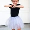Silver Gray Tutu Skirt For Girls – 3-Layer Tulle Ballet, Dance, And Dress-Up Costume Skirt -Sydney So Sweet Silverc 1