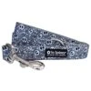 Spooky Skull Halloween Skeleton - 5' Black & White Fund & Spooky Holiday Nylon Dog Leash -Sydney So Sweet SkullLeashc 1