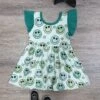 Smile For Luck Girls Ruffle Sleeve St. Patrick's Day Dress