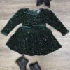 Sparkle All Night Girls Dark Green Special Occasion Dress