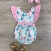 Starfish Sweetie Coastal Baby Ruffle Romper -Sydney So Sweet StarfishSweetieCoastalBabyRuffleRomper