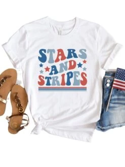 Stars & Stripes Patriotic 4th Of July Patriotic Graphic T-Shirt