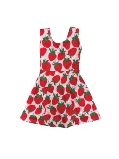 Strawberry Sweet Girls Yoga Dress -Sydney So Sweet StrawberrySweetGirlsYogaDressWhite