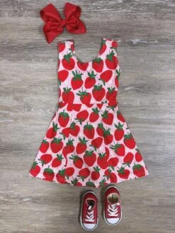 Strawberry Sweet Girls Yoga Dress -Sydney So Sweet StrawberrySweetGirlsYogoDress