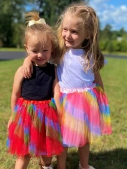 Rainbow Red Tutu Skirt For Girls – 3-Layer Tulle Ballet, Dance, And Dress-Up Costume Skirt -Sydney So Sweet TieDyeTutuss 47513ec0 856a 4b1d a905 d52113b44ebf