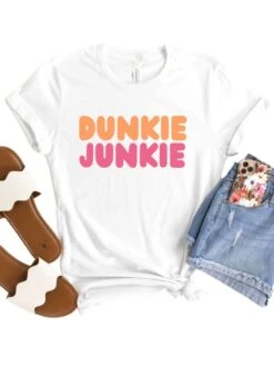 Dunkie Junkie Women's Short Sleeve Graphic T-Shirt -Sydney So Sweet White