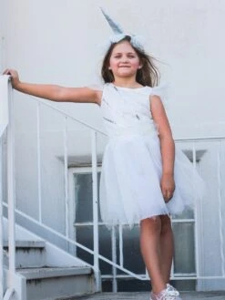 White Magical Unicorn Costume Deluxe Halloween Dress Up For Girls, Toddler -Sydney So Sweet WhiteUnicornHarlow3