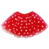 Red & White Polka Dot Tutu Skirt – 3 Layer Tulle Skirt For Kids & Adults – Costume, Dance, Dress-Up -Sydney So Sweet White Polka Red 2