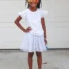 White Tutu Skirt For Girls – 3-Layer Tulle Ballet, Dance, And Dress-Up Costume Skirt -Sydney So Sweet Whitec 1