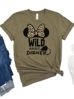 Wild About Disney Mom T-Shirt Bella + Canvas Unisex Jersey Short Sleeve Tee - Many Colors