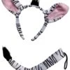 Zebra Headband Ears & Tail, Kid Or Adult Size Costume Accessories