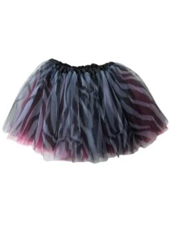 Zebra Hot Pink Tutu Skirt For Girls – 3-Layer Tulle Ballet, Dance, And Dress-Up Costume Skirt