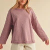Aemi + Co Frayed Edge Round Neck Sweatshirt -Sydney So Sweet a17f45cb b6cf 4df9 8904 a7f09eecfae2 Max