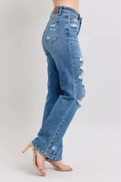 Judy Blue Full Size High Waist Heavy Destroy Straight Jeans Plus Size 21 Judy Blue Full Size High Waist Heavy Destroy Straight Jeans Plus Size -Sydney So Sweet a521ef51fe544e4bb837d1fb6b1372af Max Origin