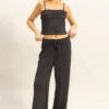 HYFVE Rib Knit Cami Top And Pants Set