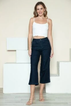 Judy Blue Full Size Side Seam Braid Detail Crop Wide Leg Jeans -Sydney So Sweet a6e071f7 d293 40bf a23c 4b4fc8acdb42 Max
