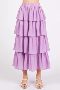 Mittoshop Chiffon Ruffle Layer Elastic Waist Midi Skirt -Sydney So Sweet a70f2c6d 0e96 424e 9b54 2fa395fdea86 Min