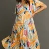 Umgee Full Size Abstract Print Flutter Sleeve Frill Tiered Midi Dress Plus Size -Sydney So Sweet a7f1908f d979 4297 ba61 f1ac31d09f55 Min