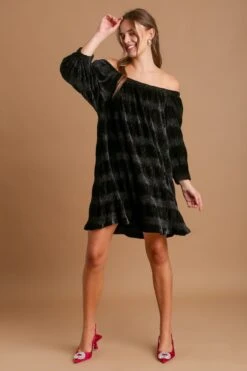 Umgee Off-Shoulder Balloon Sleeve Velvet Mini Dress -Sydney So Sweet a979e3a8 56b2 44d1 b35a 5f71ab93bf8d Max