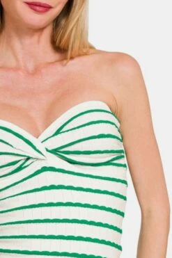 Zenana Twisted Sweetheart Neck Striped Tube Top -Sydney So Sweet aa955867 ea0b 466e 9b32 94c899b2fb8e Max
