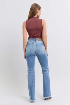 Judy Blue Full Size Raw Hem High Rise Bootcut Jeans -Sydney So Sweet ab5c6012 7c89 4082 984e 74472a92dfd9 Max