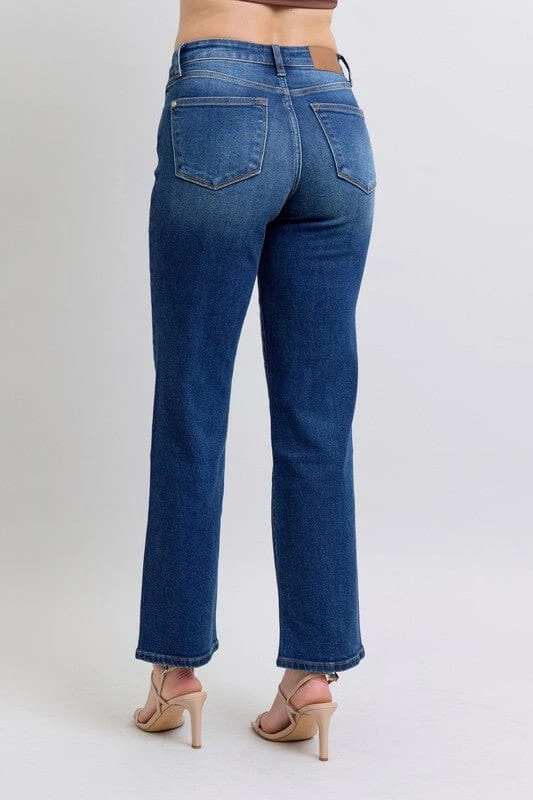 Judy Blue Full Size Side Seam Detail Straight Jeans With Pockets 4 Judy Blue Full Size Side Seam Detail Straight Jeans With Pockets - Image 2