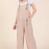 BOMBOM Knot Straps Wide Leg Ribbed Overalls With Pockets -Sydney So Sweet af6ef7c4 d0a4 47d7 90ad 4662b9e0226b Max