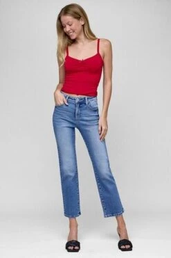 RISEN Full Size Tummy Control High Rise Crop Straight Jeans Plus Size -Sydney So Sweet aff48221 4dbe 4944 9832 5f0d49cc1eb9 Min