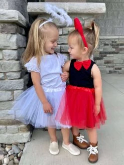 Girls White Angel Costume - Complete Kids Costume Set With Tutu & Halo Headband