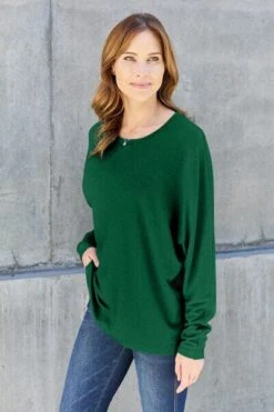 Double Take Full Size Round Neck Long Sleeve Top -Sydney So Sweet b3042997 e7b9 4320 ac98 3f515dc1ee92 Min