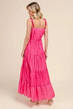 SO ME Stripe Tiered Maxi Dress With Colorful Chain Strap -Sydney So Sweet b3220d59c69340c8a6d1a051a52d54cd Max Origin