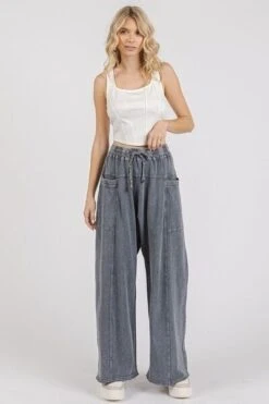 Mittoshop Mineral Wash Elastic Waist Barrel Leg Baggy Pants -Sydney So Sweet b45590af cf9f 4b51 8a25 309af464c085 Min