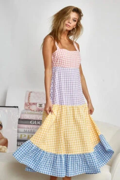 BiBi Color Block Tiered Gingham Dress 14 BiBi Color Block Tiered Gingham Dress -Sydney So Sweet b4ad29f4ad0148c4ad5a7dcfbf8b8e60 Max Origin