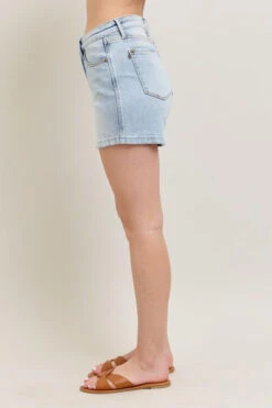 Judy Blue Full Size Frayed Hem High Rise Denim Shorts With Pockets Plus Size -Sydney So Sweet b4cd01c4 0a85 4f83 b62c b2d369a2fe47 Max