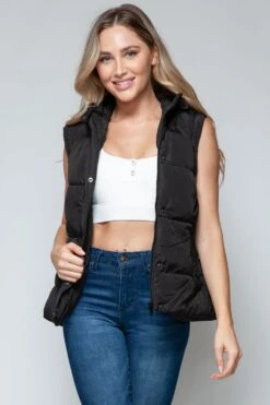 Snobbish Snap And Zip Closure Hooded Vest -Sydney So Sweet b4d97990 da05 430c 8908 126259309b28 Max