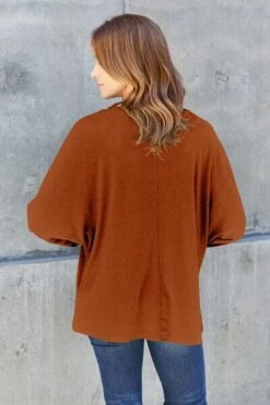 Double Take Full Size Round Neck Long Sleeve Top -Sydney So Sweet b704bfa7 09a4 4c0a 8684 b1040abd725a Min