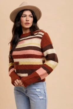 Annie Wear Color Block Round Neck Long Sleeve Sweater -Sydney So Sweet b8645277 6323 4179 9989 23ccc608fab3 Max