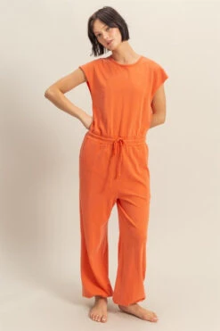 HYFVE Back Keyhole Round Neck Cap Sleeve Drawstring Jumpsuit -Sydney So Sweet b8796f15 9bd1 4fba 9313 50eb2331e67c Max