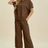 Double Take Full Size Texture Round Neck Top And Pants Set -Sydney So Sweet ba6a5556 3ee9 479f 92e3 107288833798 Max