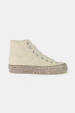 Beast Fashion Glitter Lace-Up Studded Platform Sneakers -Sydney So Sweet bc13d0f0 112a 405c 905f f2b98b8700c6 Max