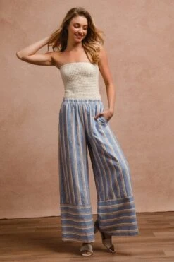 BiBi Striped Wide Leg Pants With Pockets -Sydney So Sweet bc512c7a 7d29 47df 8e81 dacb17258eed Max